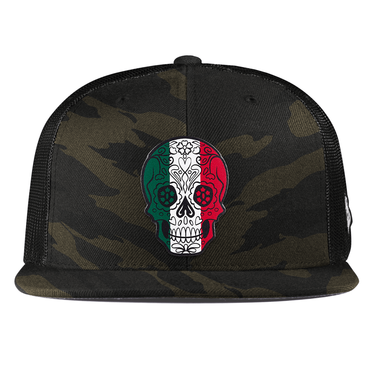 Fiesta Sugar Skull Flat Trucker Midnight Camo