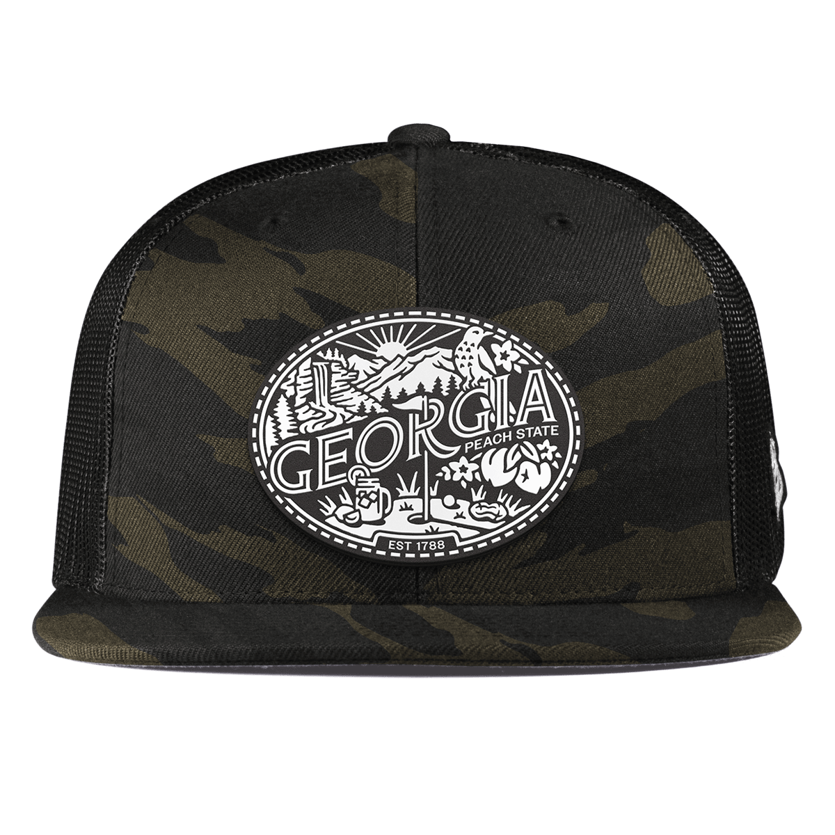 Georgia Traveler Flat Trucker Midnight Camo