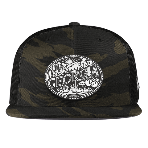 Georgia Traveler Flat Trucker Midnight Camo