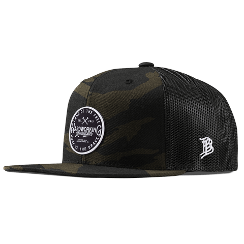 Hardworking PVC Flat Trucker Midnight Camo