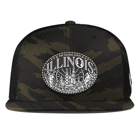 Illinois Traveler Flat Trucker Midnight Camo