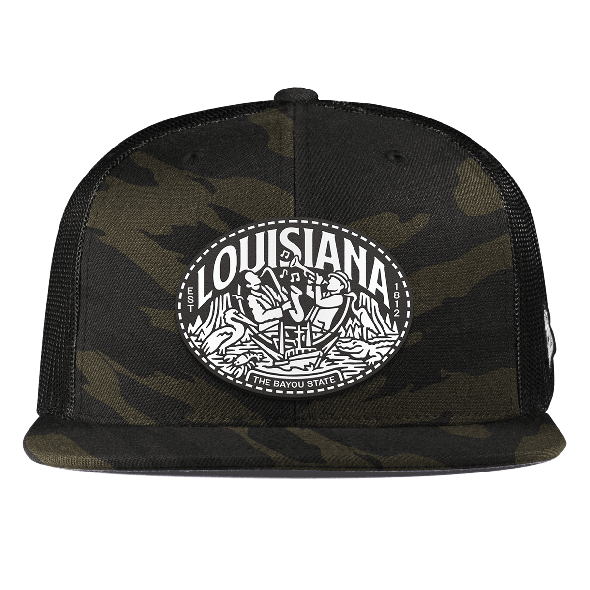 Louisiana Traveler Flat Trucker Midnight Camo