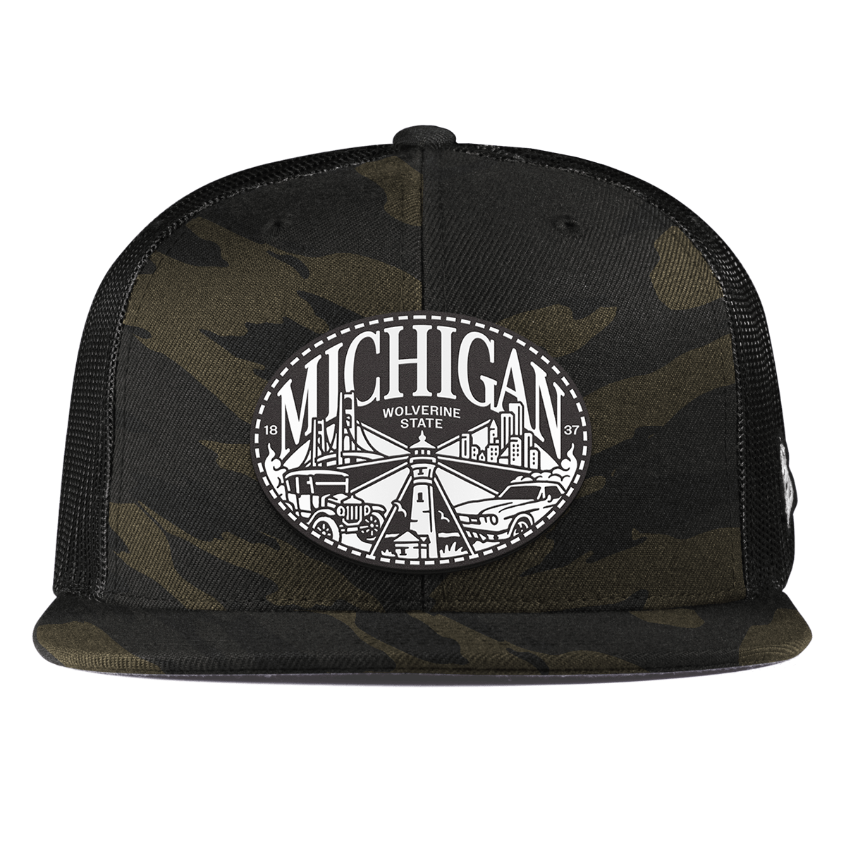 Michigan Traveler Flat Trucker Midnight Camo