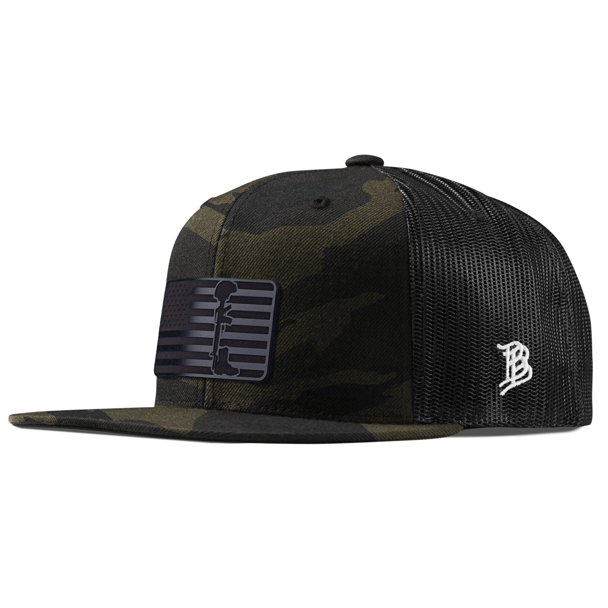 Midnight Memorial Flat Trucker Midnight Camo