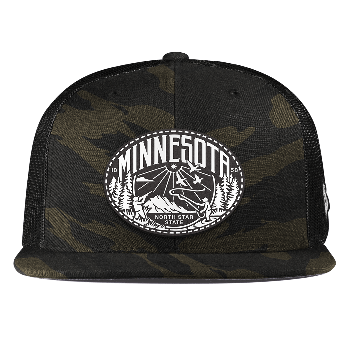 Minnesota Traveler Flat Trucker Midnight Camo