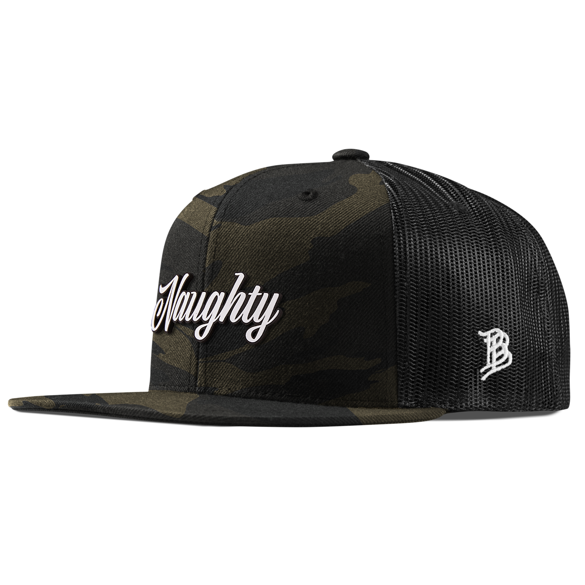 Naughty Flat Trucker Midnight Camo