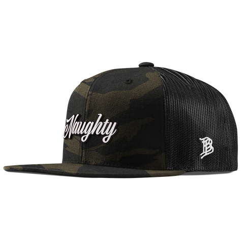 Naughty Flat Trucker Midnight Camo
