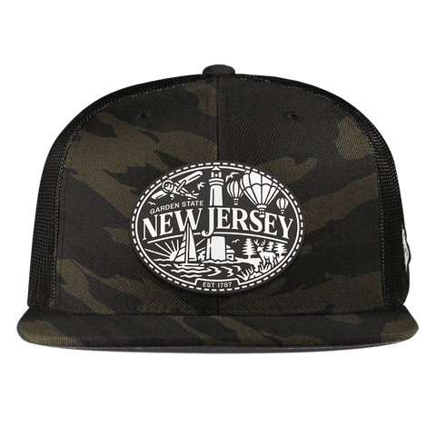 New Jersey Traveler Flat Trucker Midnight Camo