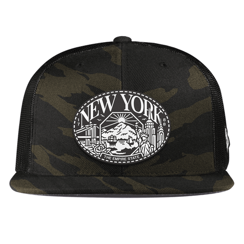 New York Traveler Flat Trucker Midnight Camo