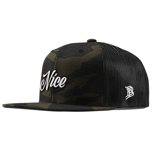 Nice Flat Trucker Midnight Camo