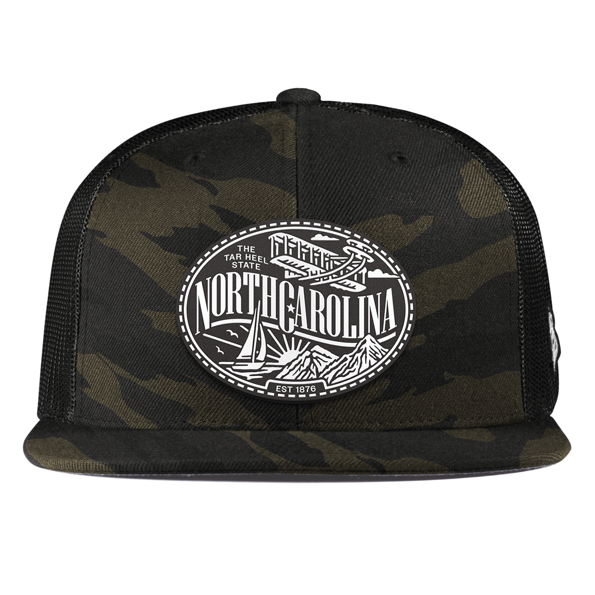 North Carolina Traveler Flat Trucker Midnight Camo