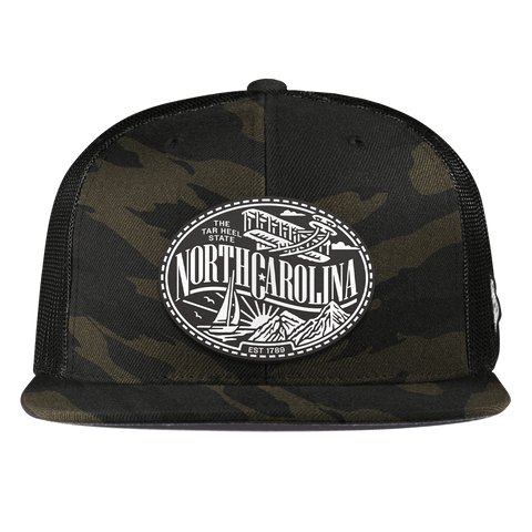 North Carolina Traveler Flat Trucker Midnight Camo