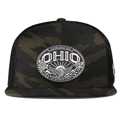 Ohio Traveler Flat Trucker Midnight Camo