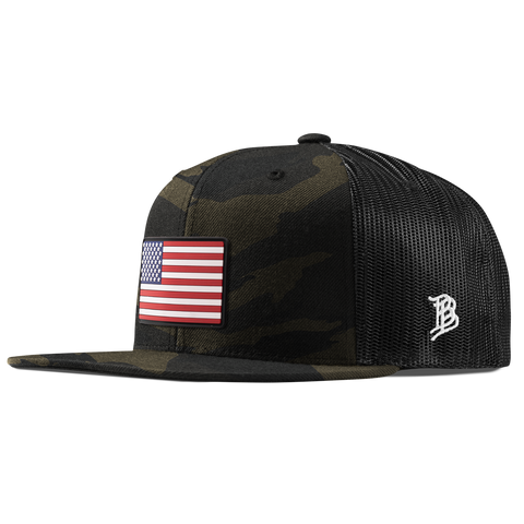 Old Glory PVC Flat Trucker Midnight Camo