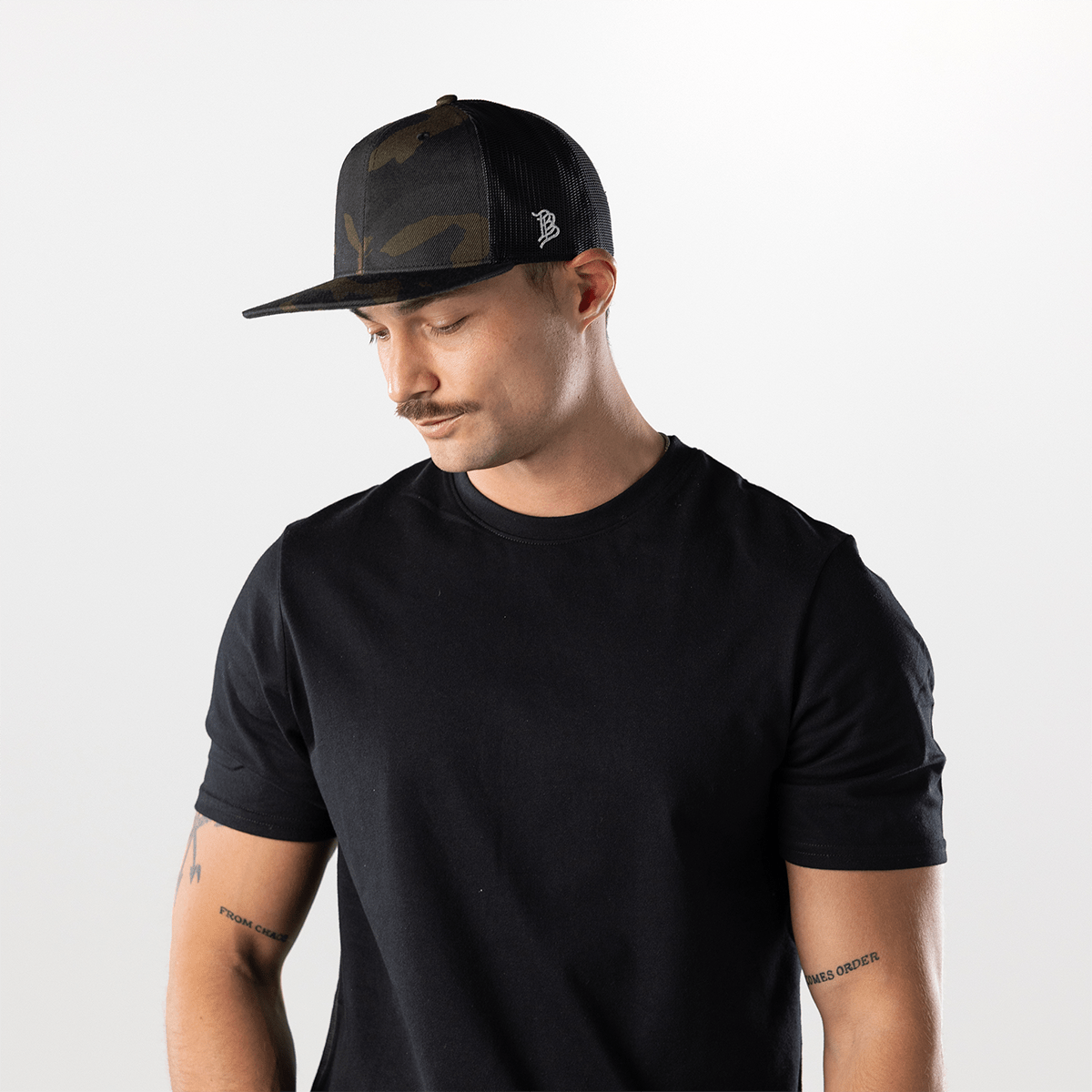 Bare Flat Trucker Midnight Camo