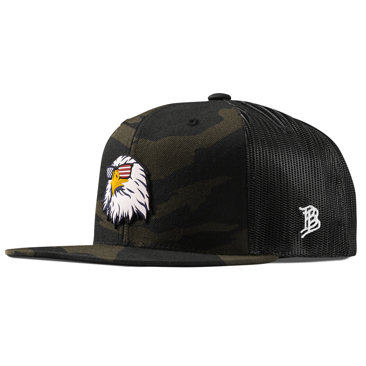 Party Eagle PVC Flat Trucker Midnight Camo