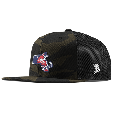 Massachusetts Patriot Series Flat Trucker Midnight Camo