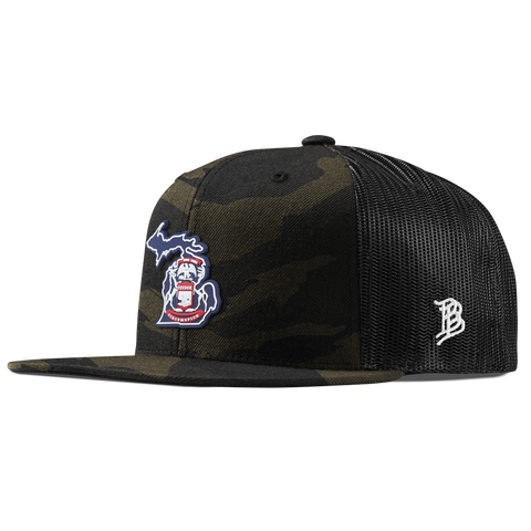 Michigan Patriot Series Flat Trucker Midnight Camo