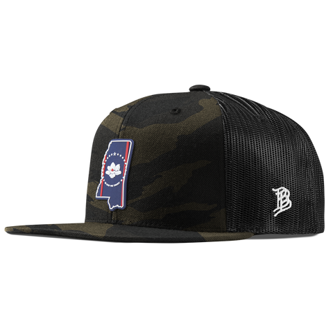 Mississippi Patriot Series Flat Trucker Midnight Camo