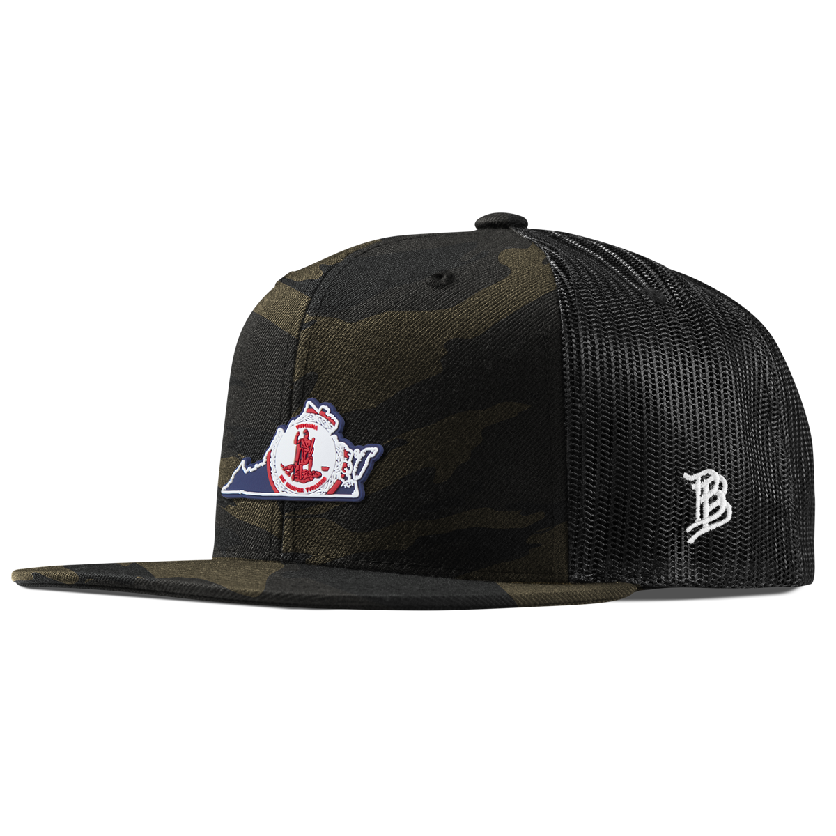 Virginia Patriot Series Flat Trucker Midnight Camo