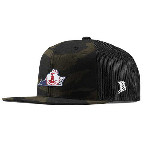 Virginia Patriot Series Flat Trucker Midnight Camo