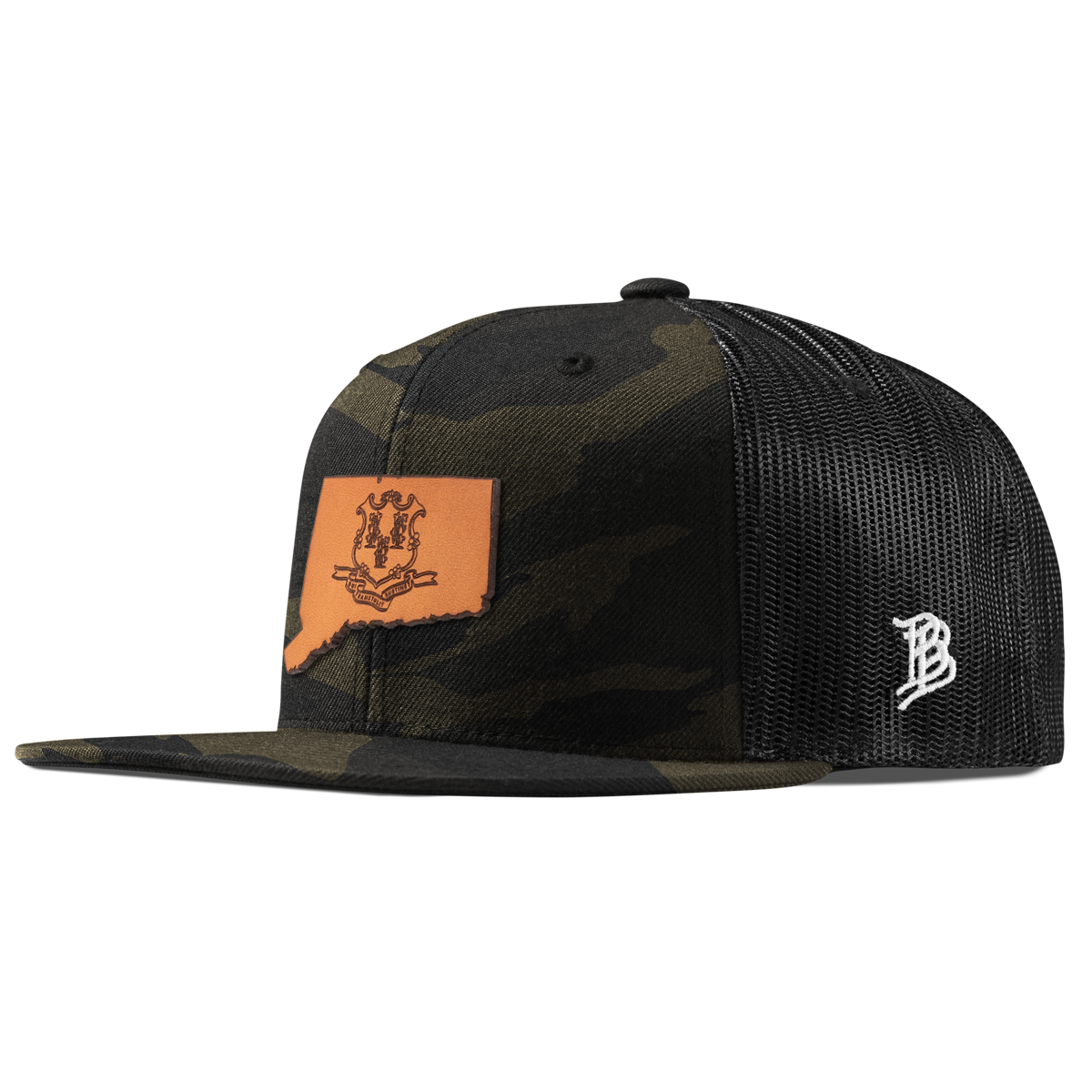 Connecticut 5 Flat Trucker Midnight Camo