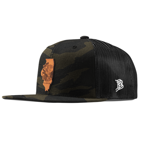 Illinois 21 Flat Trucker Midnight Camo