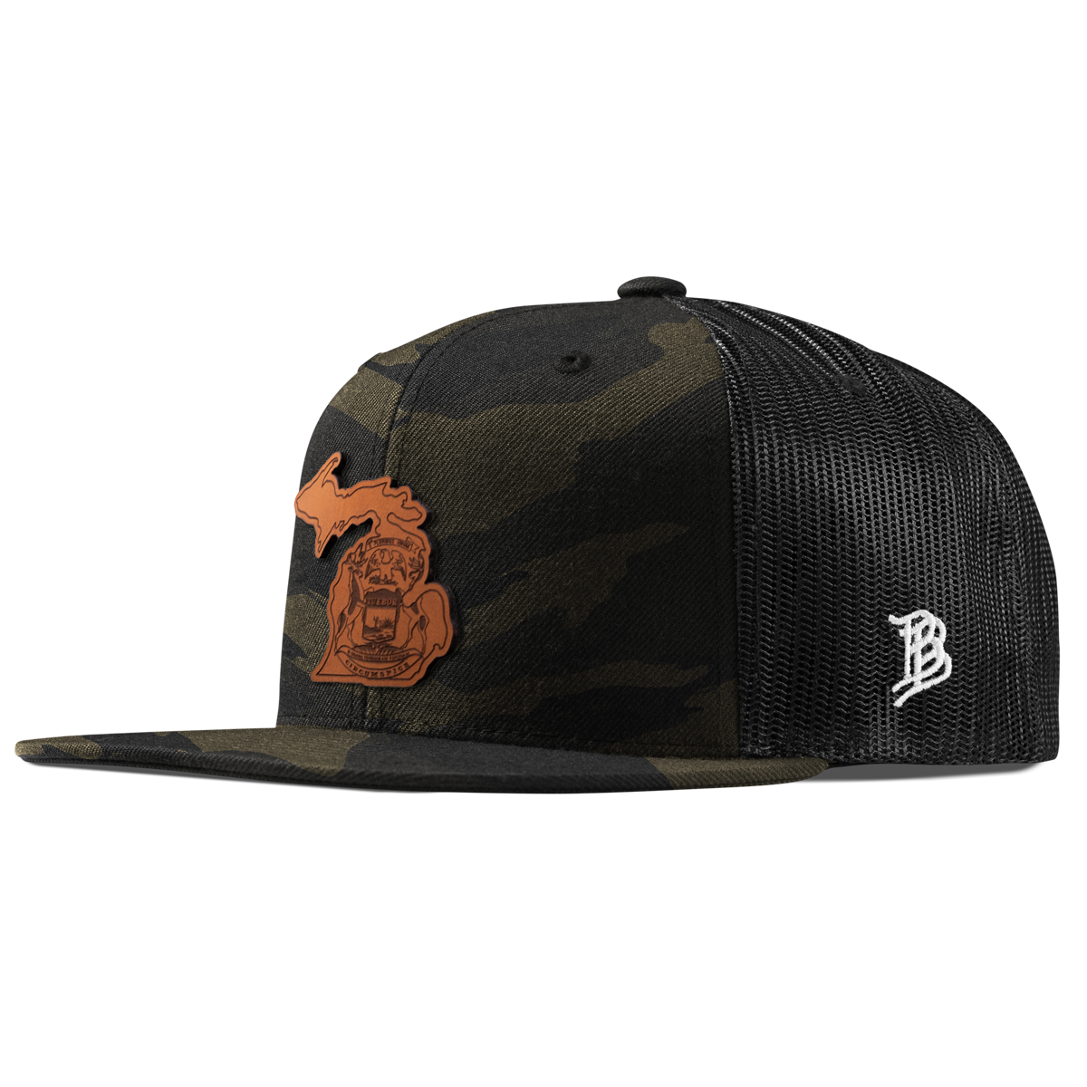 Michigan 26 Flat Trucker Midnight Camo