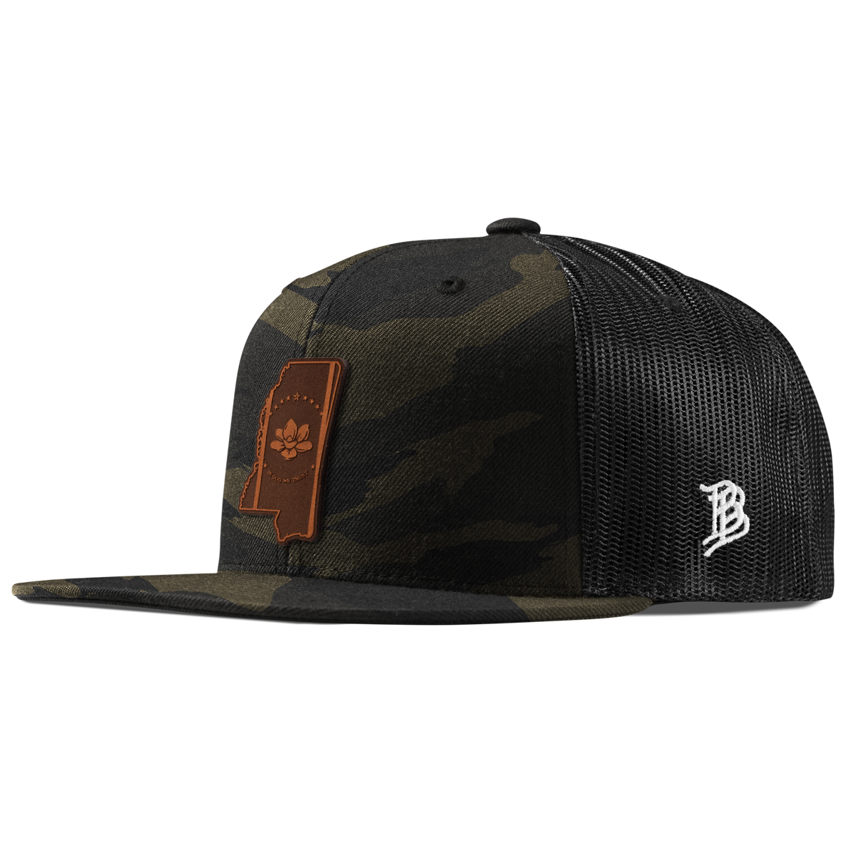 Mississippi 20 Flat Trucker Midnight Camo
