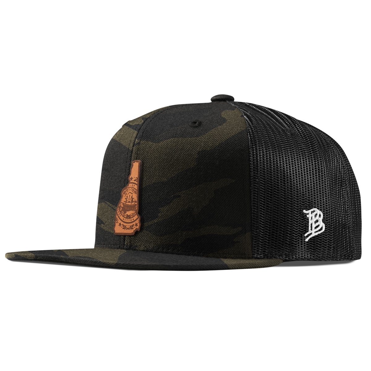 New Hampshire 9 Flat Trucker Midnight Camo