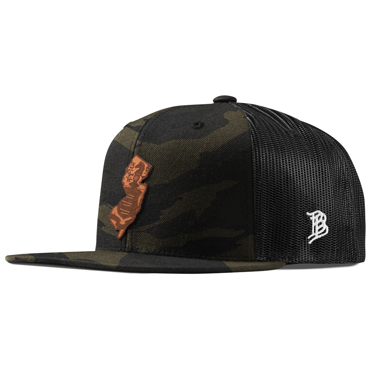 New Jersey 3 Flat Trucker Midnight Camo