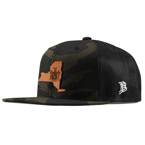 New York 11 Flat Trucker Midnight Camo