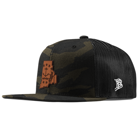 Rhode Island 13 Flat Trucker Midnight Camo