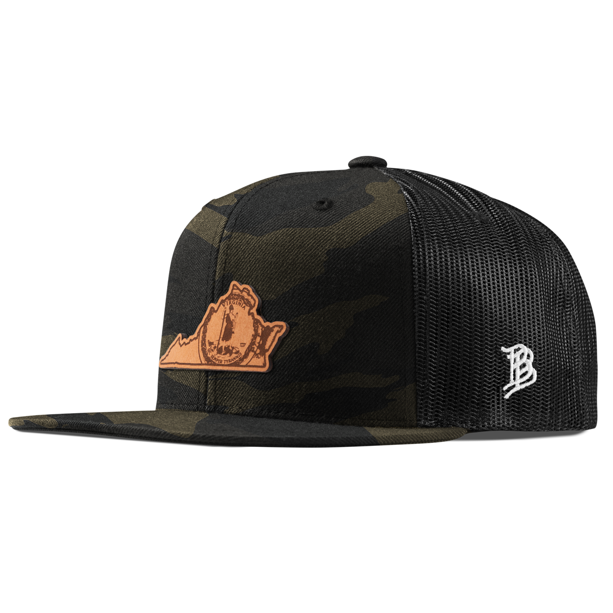 Virginia 10 Flat Trucker Midnight Camo