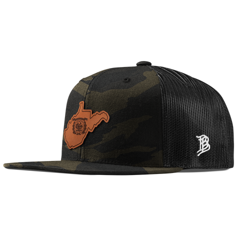 West Virginia 35 Flat Trucker Midnight Camo