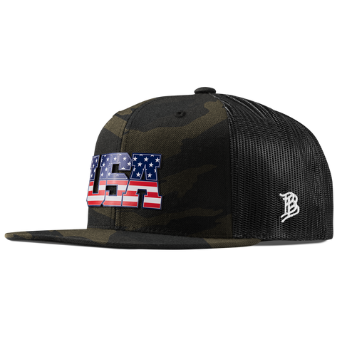 USA Tradition Flat Trucker Midnight Camo