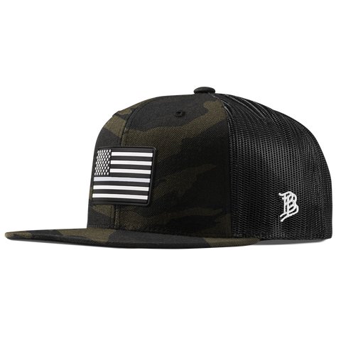 Vintage Old Glory Flat Trucker Midnight Camo