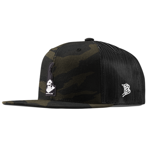 Delaware Vintage Flat Trucker  Midnight Camo