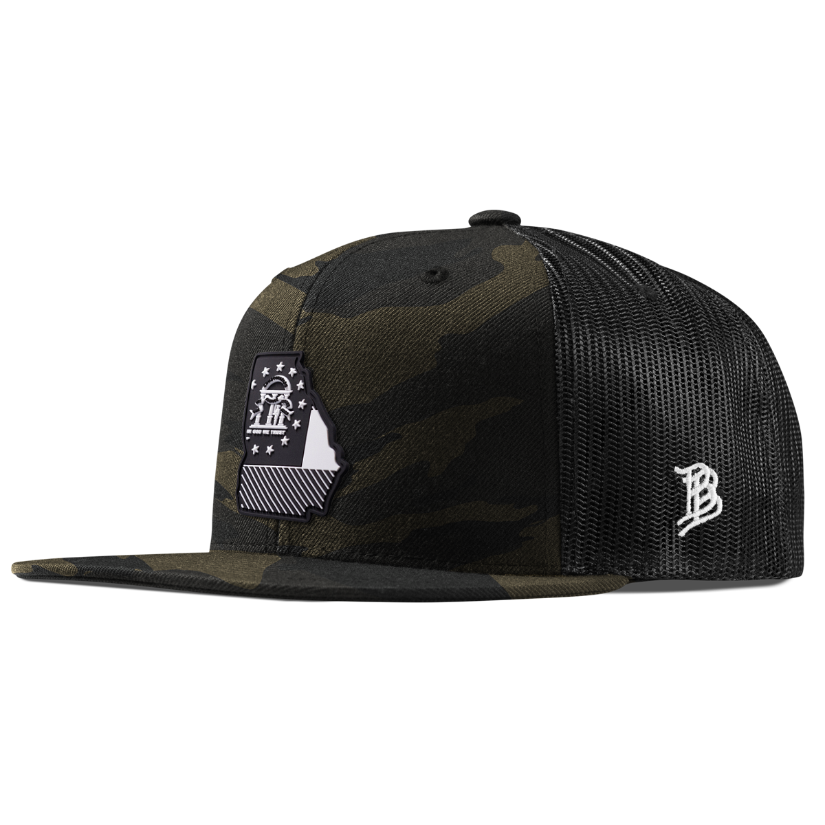 Georgia Vintage Flat Trucker  Midnight Camo