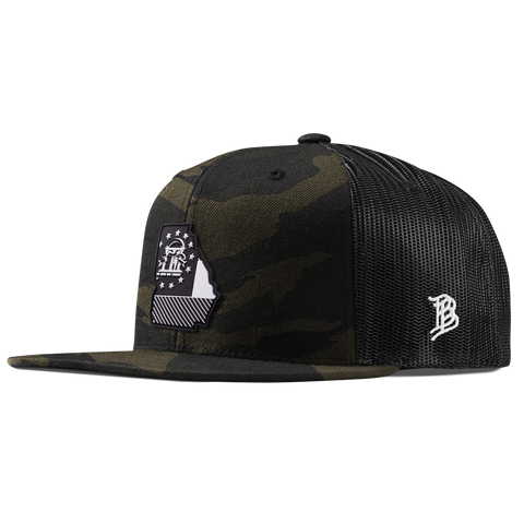 Georgia Vintage Flat Trucker  Midnight Camo