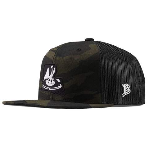 Louisiana Vintage Flat Trucker  Midnight Camo