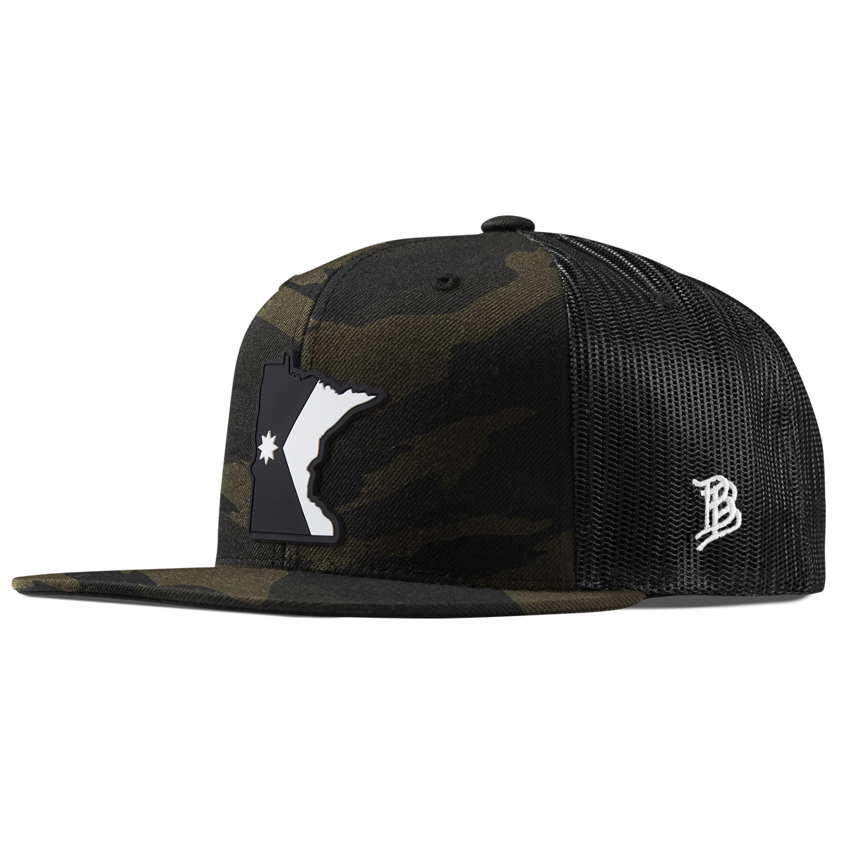 Minnesota Vintage Flat Trucker  Midnight Camo
