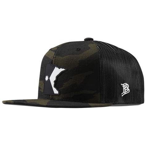 Minnesota Vintage Flat Trucker  Midnight Camo