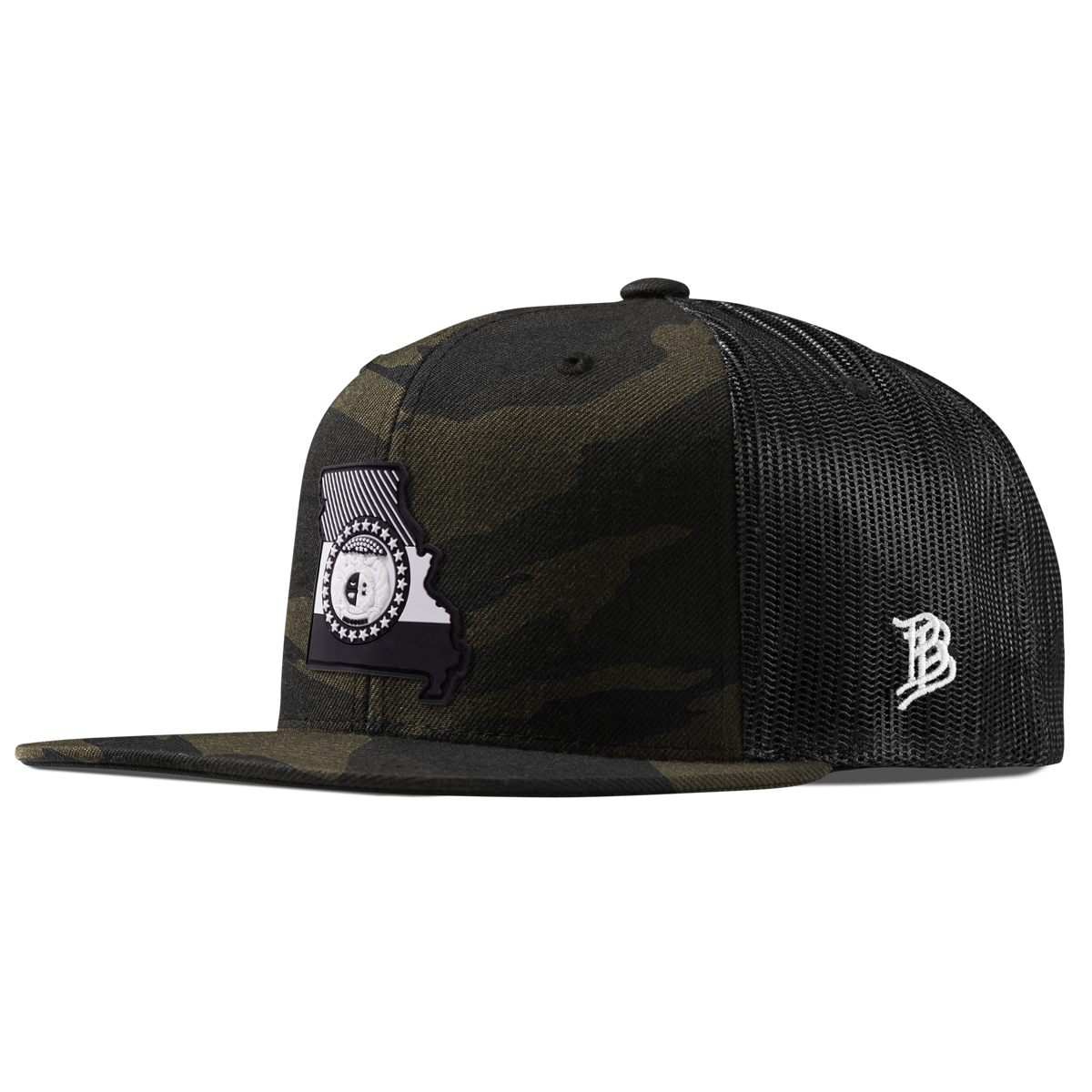 Missouri Vintage Flat Trucker  Midnight Camo