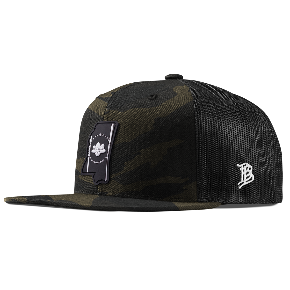 Mississippi Vintage Flat Trucker  Midnight Camo