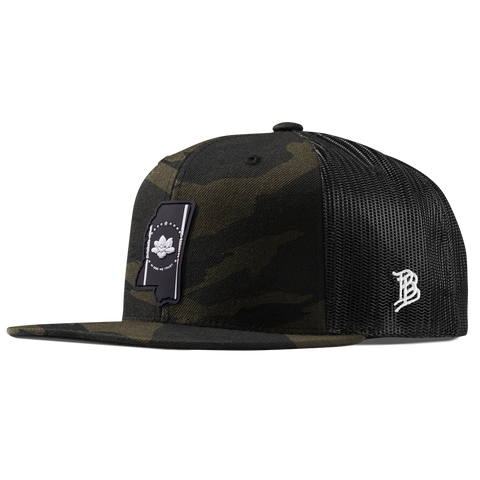 Mississippi Vintage Flat Trucker  Midnight Camo