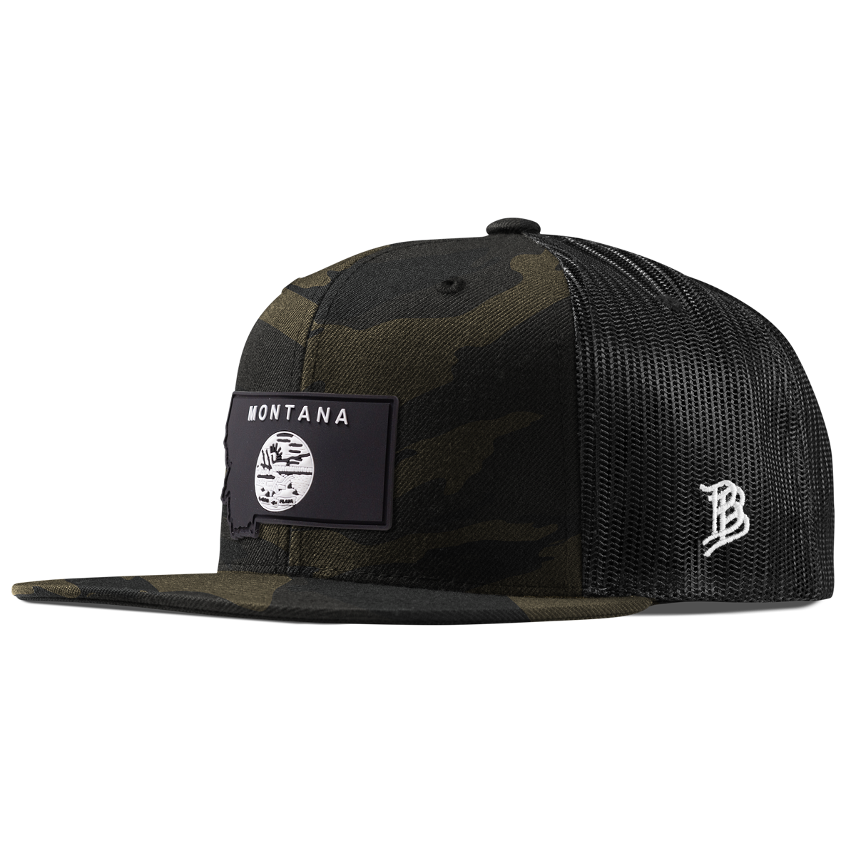 Montana Vintage Flat Trucker  Midnight Camo