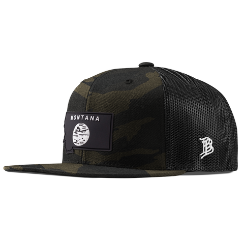 Montana Vintage Flat Trucker  Midnight Camo