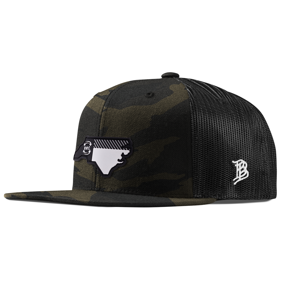 North Carolina Vintage Flat Trucker  Midnight Camo