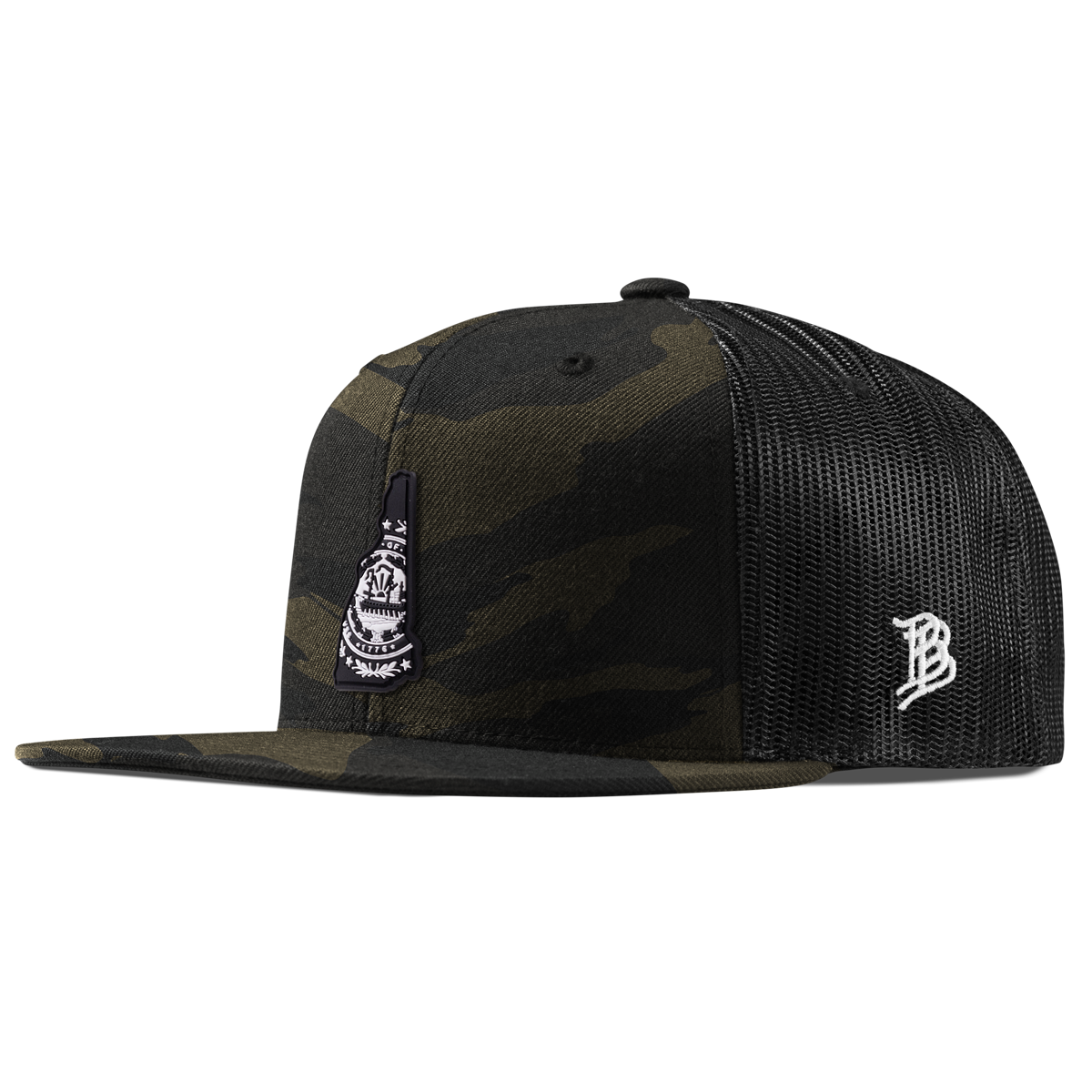New Hampshire Vintage Flat Trucker  Midnight Camo